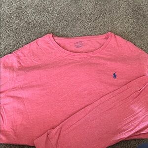 Polo by Ralph Lauren Heathered Pink Crew Neck Tee